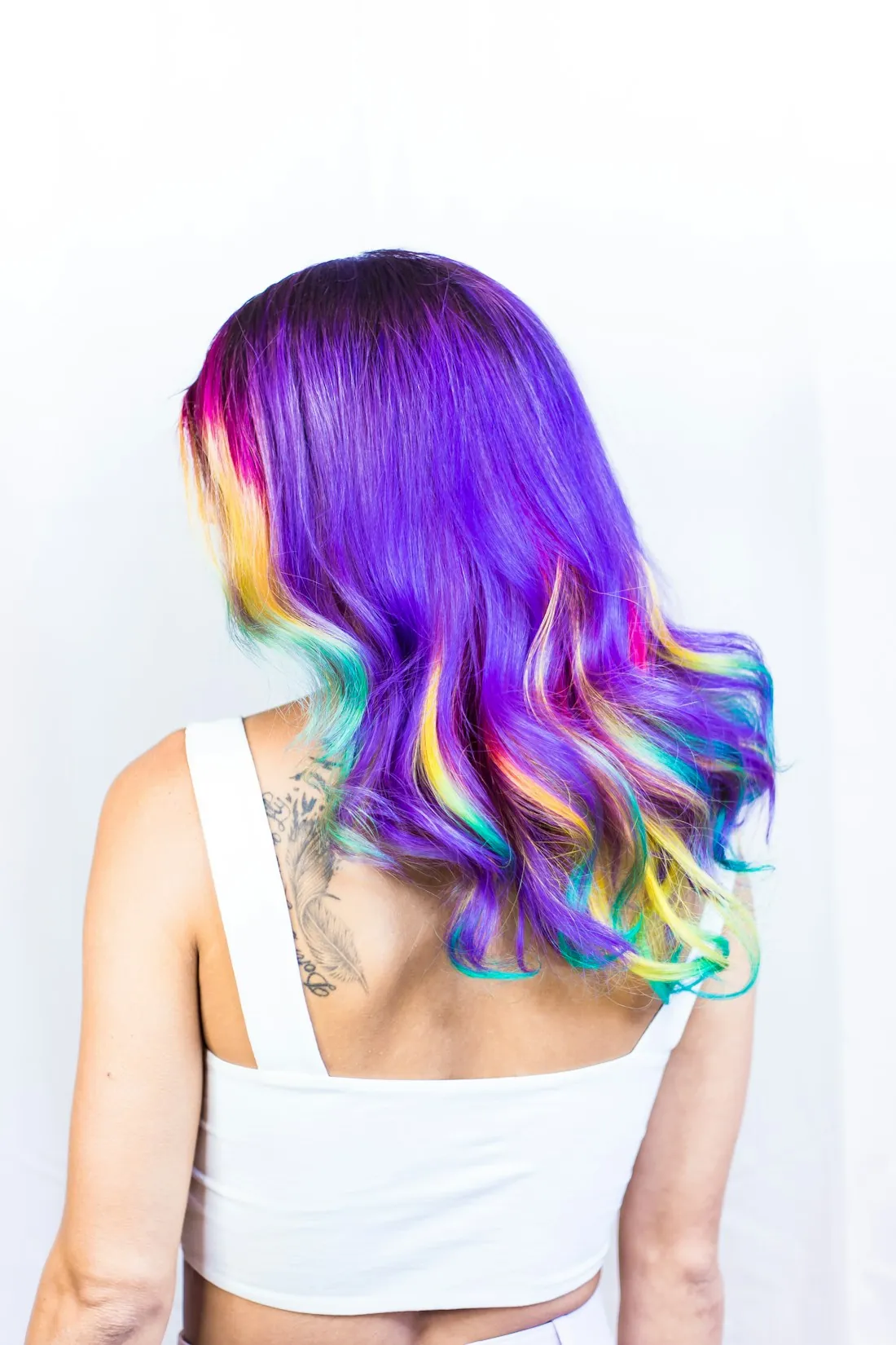 Creative multicolored hairstyle